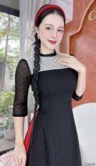 Áo Dài 4 Tà Hạt Đậu Ngọc AD9003.2846 (áo lẻ)