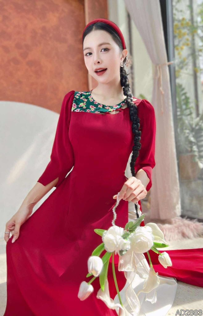 Áo Dài 3 Chữ XXX AD9001.2883 (áo lẻ)