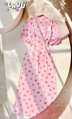 Áo Dài Đom Đóm Tay Nơ AD2724 (áo lẻ)