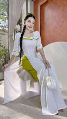 Áo Dài Sương Rồng Hạt Tròn AD2892 (áo lẻ)