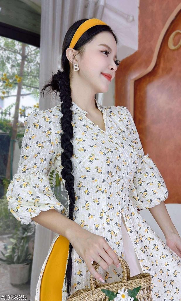 Áo Dài 3 Tà Đèn Hội An AD2885 (áo lẻ)