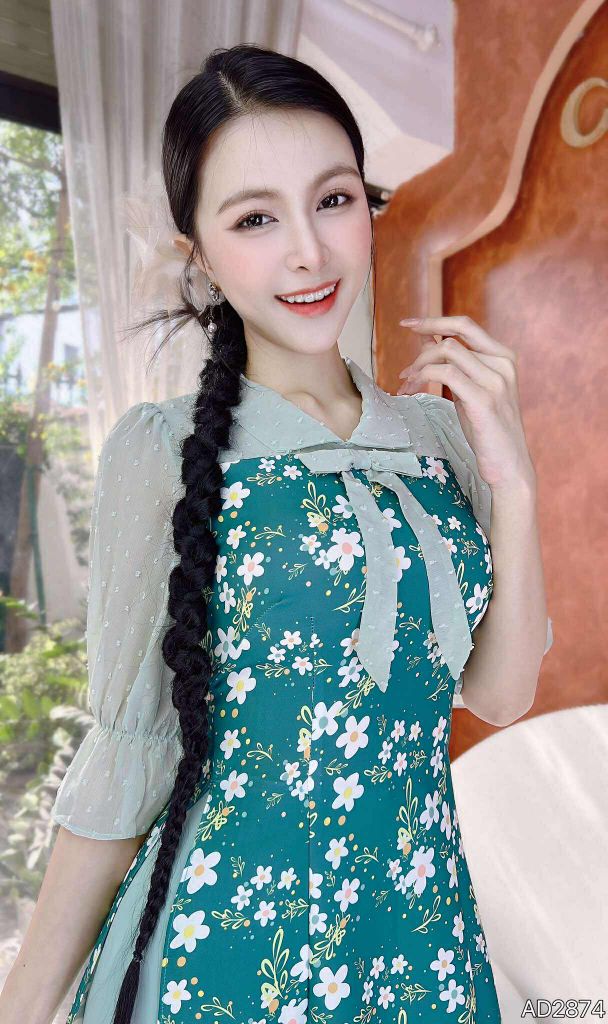 Áo Dài Tuyết Yêu Thương AD2874 (áo lẻ)