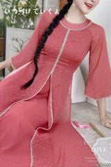 Áo Dài 4 Tà Cổ Donut AD9003.2895 (áo lẻ)