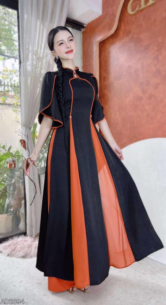 Áo Dài 2 Tà+ Đình Tranh AD9003.2894 (áo lẻ)