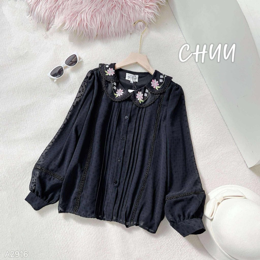 Áo Sơ Mi Hoa Cúc Hồng AT9002.2916