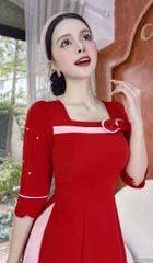 Áo Dài Sương Rồng Hạt Tròn AD2892 (áo lẻ)