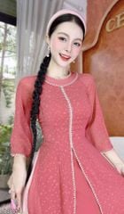 Áo Dài 4 Tà Cổ Donut AD9003.2895 (áo lẻ)