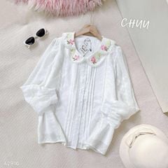 Áo Sơ Mi Hoa Cúc Hồng A2916