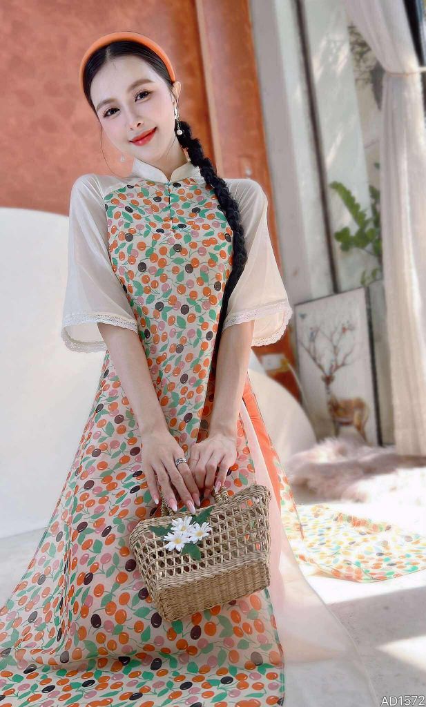 Áo Dài Ngọc Nối 4T AD1572 (áo lẻ)