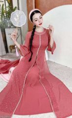 Áo Dài 4 Tà Cổ Donut AD9003.2895 (áo lẻ)