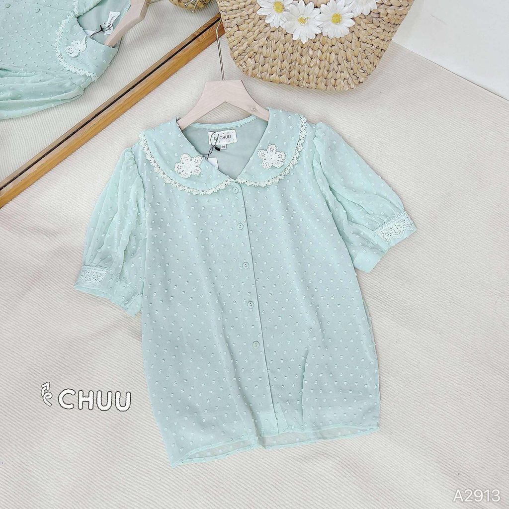 Áo Sơ Mi Tuyết Hoa Dừa A2913