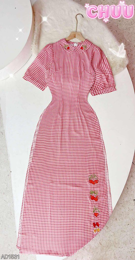 Áo Dài Cây Tình Yêu AD9002.1531 (áo lẻ)