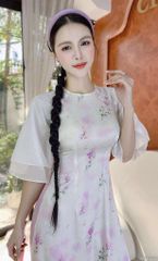 Áo Dài Bướm Đổi Màu AD9002.2738 (áo lẻ)