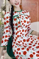 Áo Dài Cổ Tít Bòn Bon AD2776 (áo lẻ)