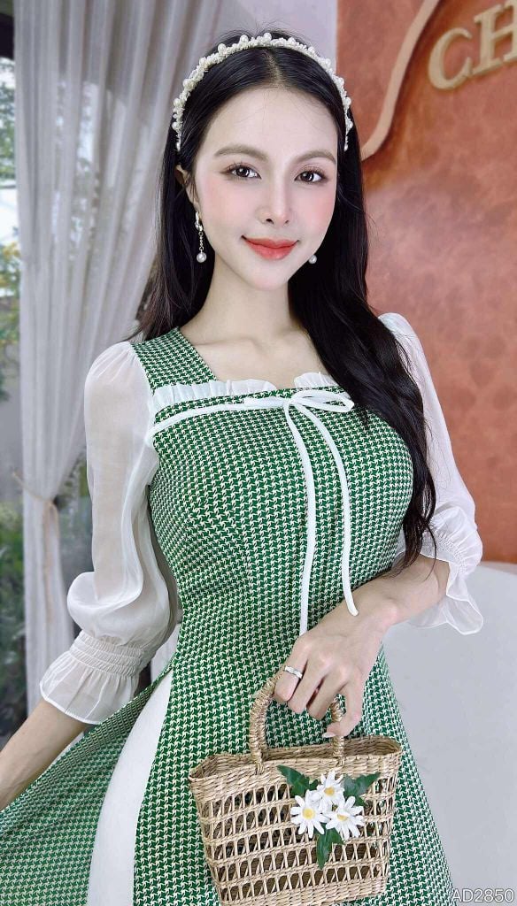 Áo Dài Đình Cổ Tích AD9002.2850 (áo lẻ)