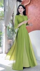 Áo Dài 4T Hạt Châu Sa+PK AD2835 (áo lẻ)