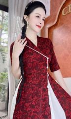 Áo Dài 2 Tà+ Cổ Lá Lật Kèm Phụ Kiện AD2899 (áo lẻ)