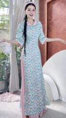 Áo Dài Đường Hoa Lụa AD2851 (áo lẻ)