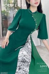 Áo Dài 2 Tà+ Phong Đình Kèm Phụ Kiện AD9003.2922 (áo lẻ)
