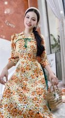 Áo Dài Cổ Bẻ Nụ Hồng AD2910 (áo lẻ)