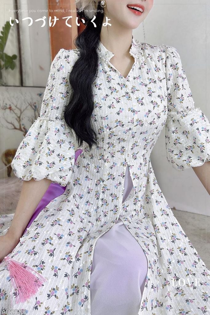 Áo Dài 3 Tà Đèn Hội An AD2885 (áo lẻ)