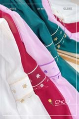 Áo Sơ Mi Tơ Hải Đường A2919