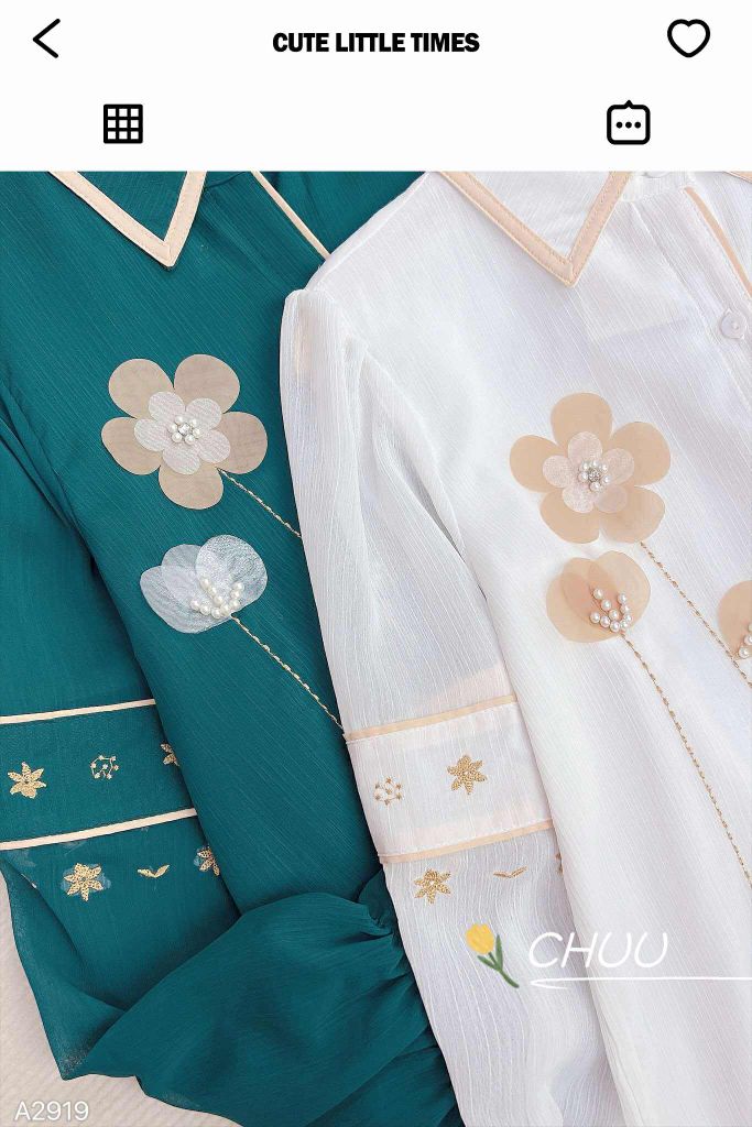 Áo Sơ Mi Tơ Hải Đường A2919