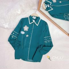 Áo Sơ Mi Tơ Hải Đường A2919