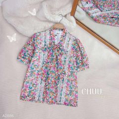 Áo Nơ Ren Đuôi Công A2886