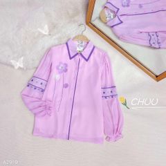 Áo Sơ Mi Tơ Hải Đường A2919