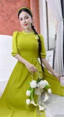 Áo Dài Mg Bướm Lưới Kim AD2712 (áo lẻ)