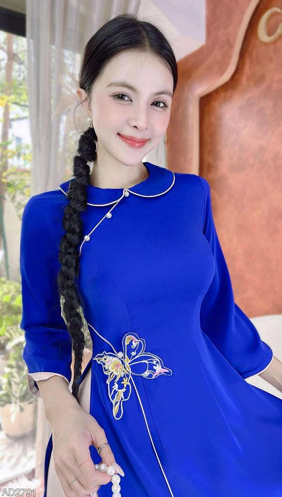 Áo Dài Eo Bướm Vũ AD9001.2791 (áo lẻ)