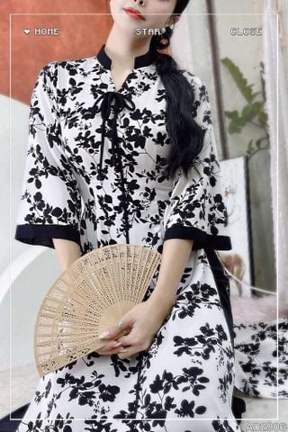 Áo Dài Bách Hoa+PK AD2906 (áo lẻ)