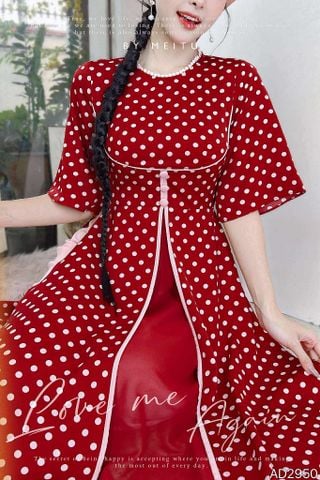 Áo Dài 3T Ly Trà Sữa AD2950 (áo lẻ)