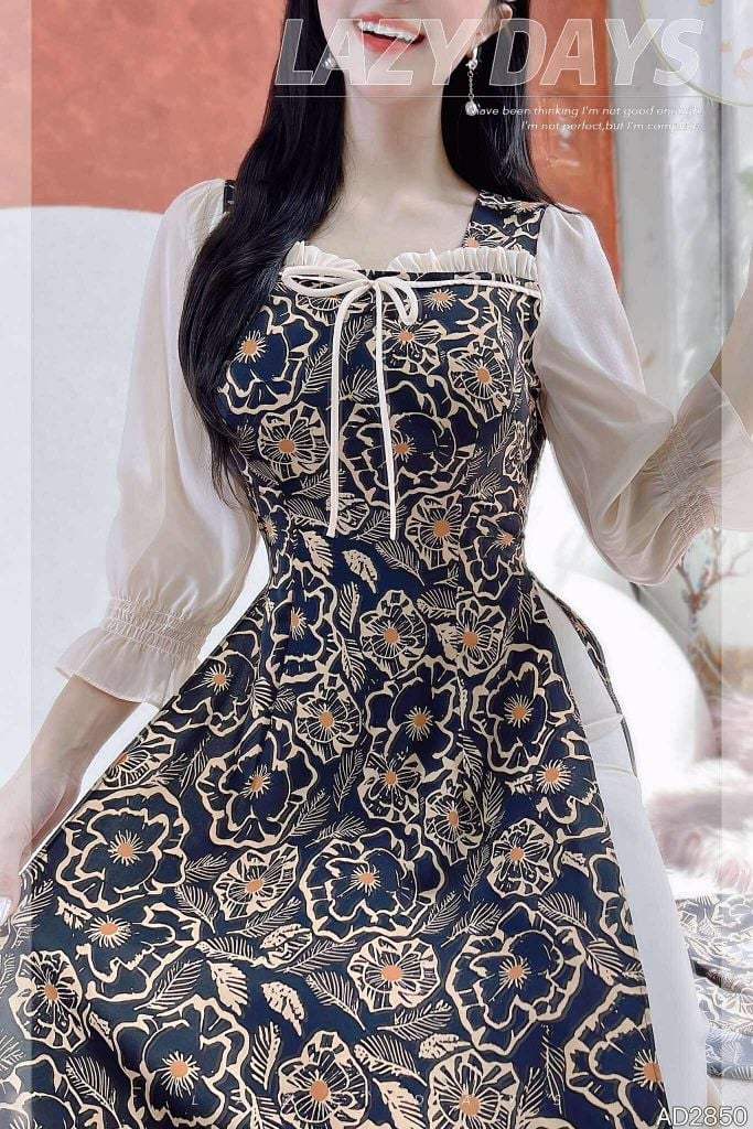 Áo Dài Đình Cổ Tích AD9002.2850 (áo lẻ)
