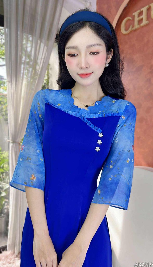 Áo Dài Hạt Sương Mai AD2919 (áo lẻ)
