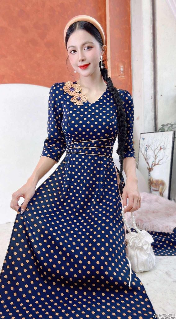 Áo Dài Phú Quý AD2839 (áo lẻ)