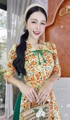 Áo Dài Cổ Bẻ Nụ Hồng AD2910 (áo lẻ)