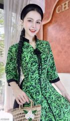 Áo Dài Bách Hoa+PK AD2906 (áo lẻ)