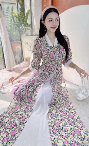 Áo Dài 4 Tà 5 Tầng Mây Bay AD2917 (áo lẻ)