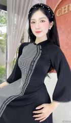 Áo Dài Dòng Sông Trăng AD9002.2918 (áo lẻ)