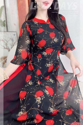 Áo Dài 4 Tà Cà Na AD2915 (áo lẻ)
