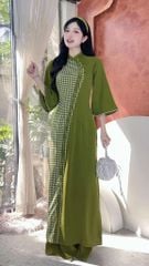 Áo Dài Dòng Sông Trăng AD9002.2918 (áo lẻ)