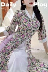 Áo Dài 4 Tà 5 Tầng Mây Bay AD9003.2917 (áo lẻ)