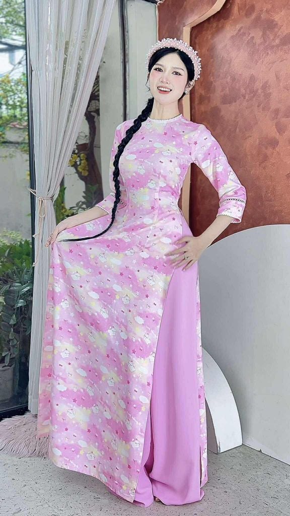 Áo Dài Lụa Bi Tuyết AD2923 (áo lẻ)