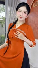 Áo Dài Mai Chim Công+PK AD2920 (áo lẻ)