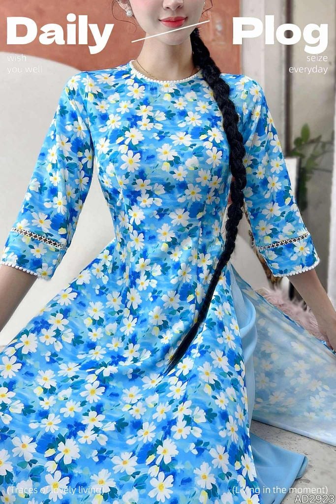 Áo Dài Lụa Bi Tuyết AD2923 (áo lẻ)