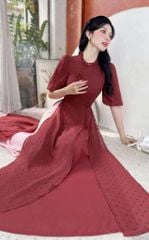 Áo Dài 4 Tà Đàn Bầu AD2802 (Áo lẻ)
