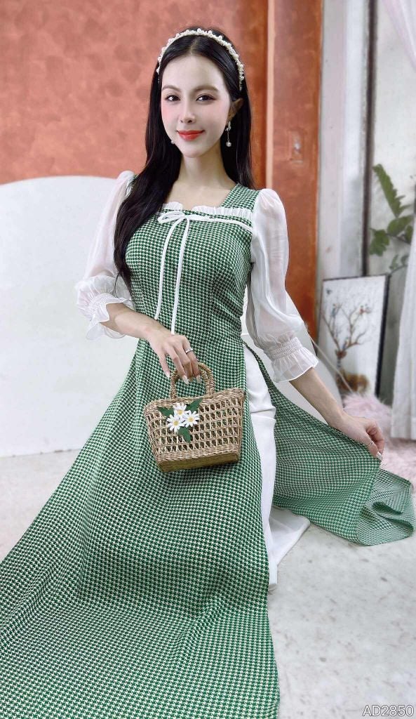 Áo Dài Đình Cổ Tích AD9002.2850 (áo lẻ)