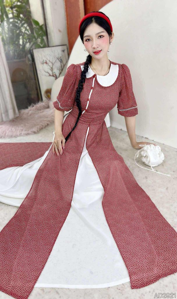 Áo Dài 4T Bi Bánh Gạo AD2921 (áo lẻ)